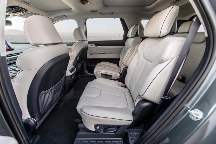 Second and third row comfort is assured with ample legroom in the 2024 Palisade.