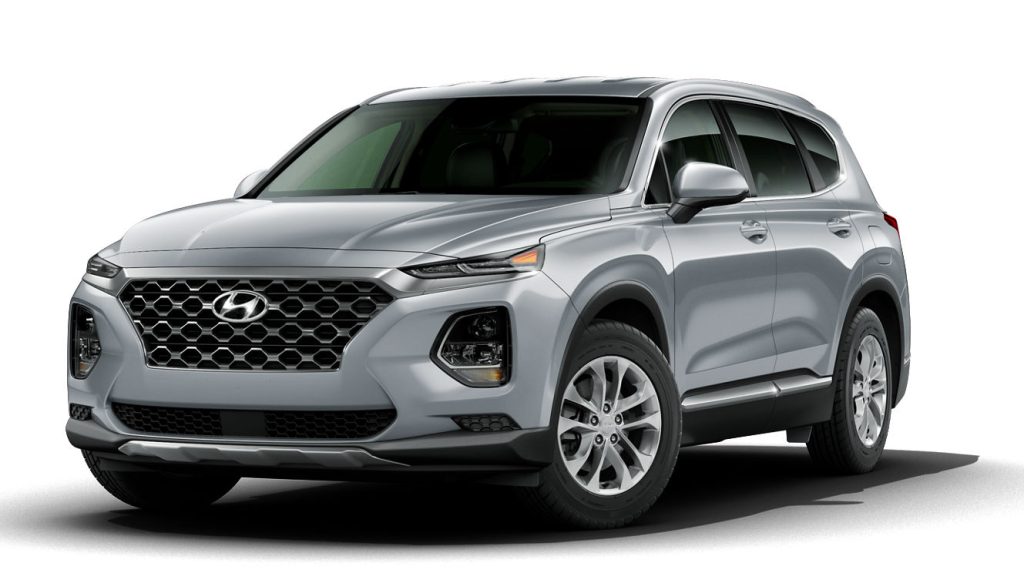 2020 Hyundai Santa Fe in Shimmering Silver Pearl