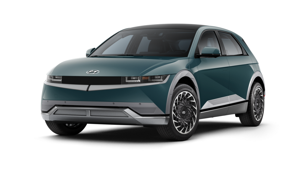Mineral Teal 2022 Hyundai IONIQ 5 on White Background