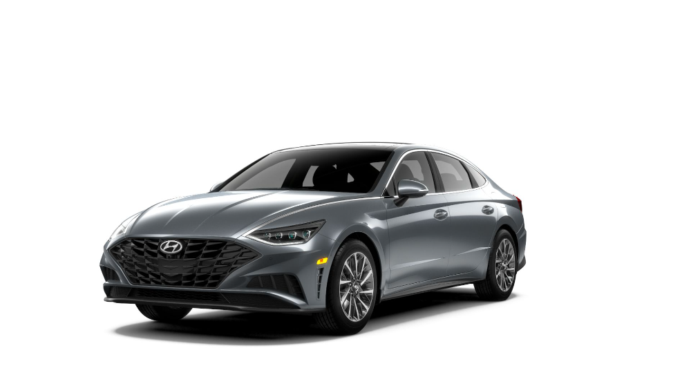 Hampton Gray 2022 Hyundai Sonata on White Background