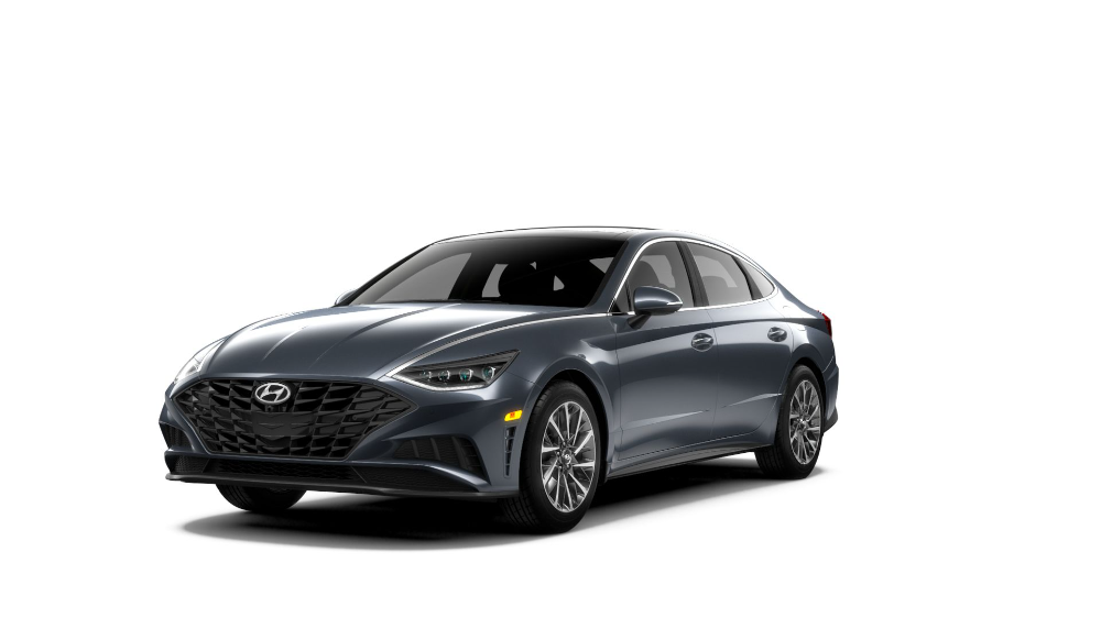 Portofino Gray 2022 Hyundai Sonata on White Background