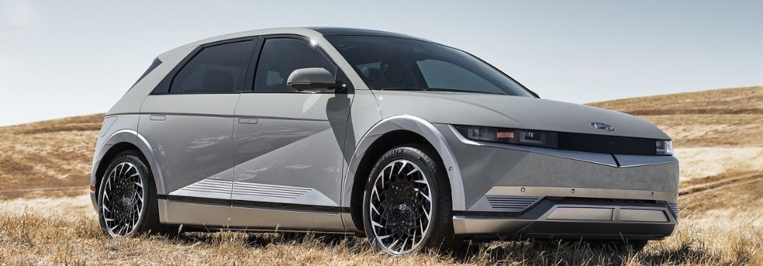 Gray 2022 Hyundai IONIQ 5 in a Field