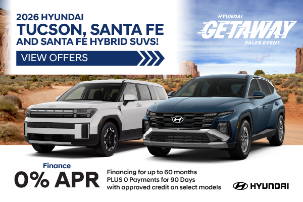 2026 Hyundai Tucson, Santa Fe and Santa Fe Hybrid SUVs