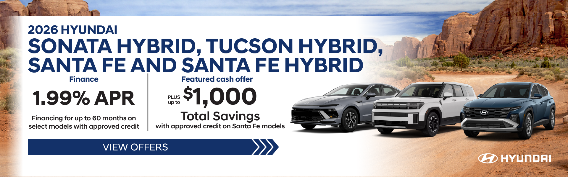 2026 Hyundai Sonata Hybrid, Tucson Hybrid, Santa Fe AND Sant