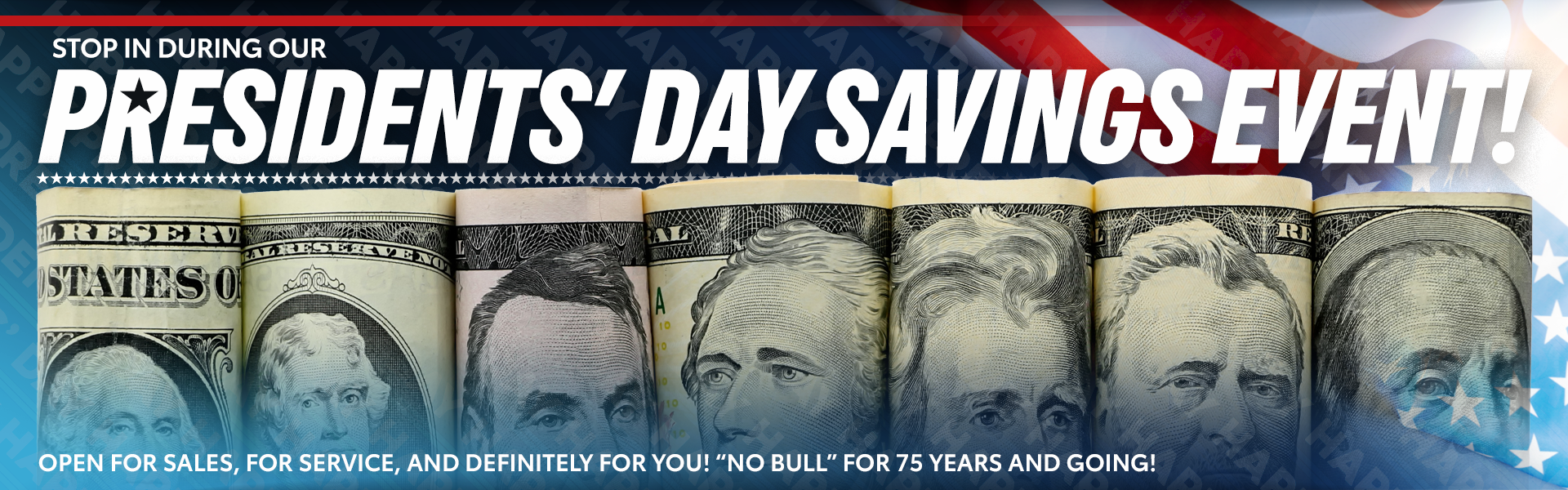 Presidents' Day Sales Event
